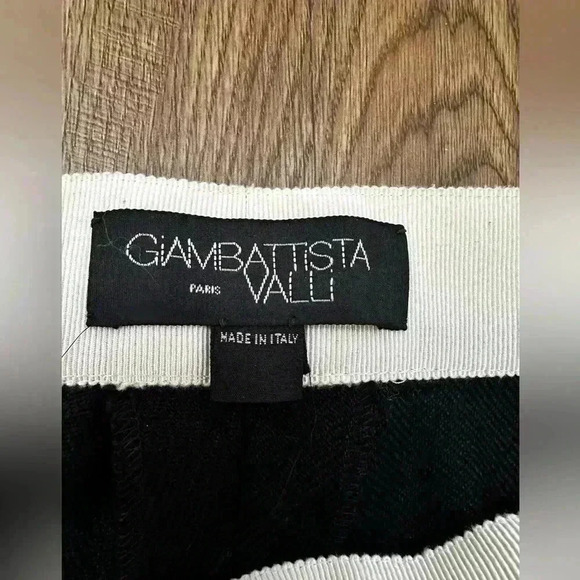 Giambattista Valli Womens Wool Silk Mid Rise Straight Leg Pants Trouser Black 30 - Picture 2 of 11